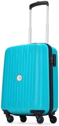 Aristocrat Armstrong Cabin 55 Cm(Small) 4 Wheels Trolley Bags for Travel Hard Case Luggage, Lightweight Bag with Combination lock (Teal Blue)